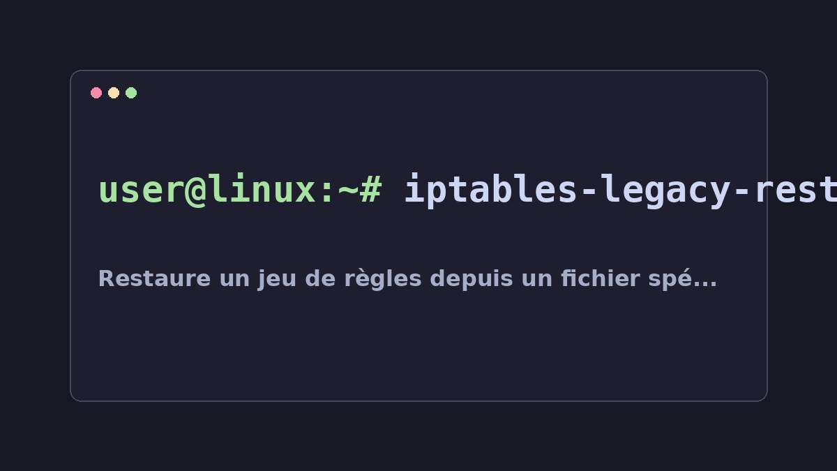 Illustration Linux pour la commande iptables-legacy-restore