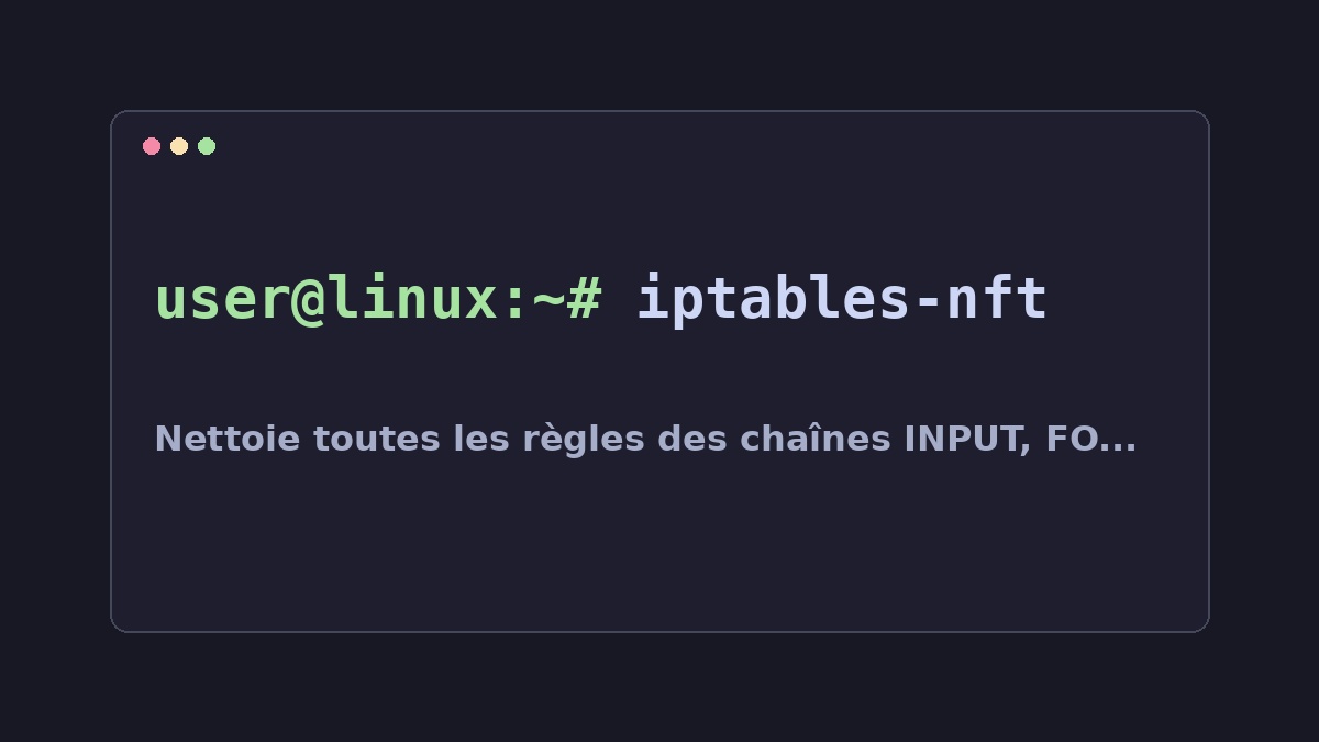 Illustration Linux pour la commande iptables-nft