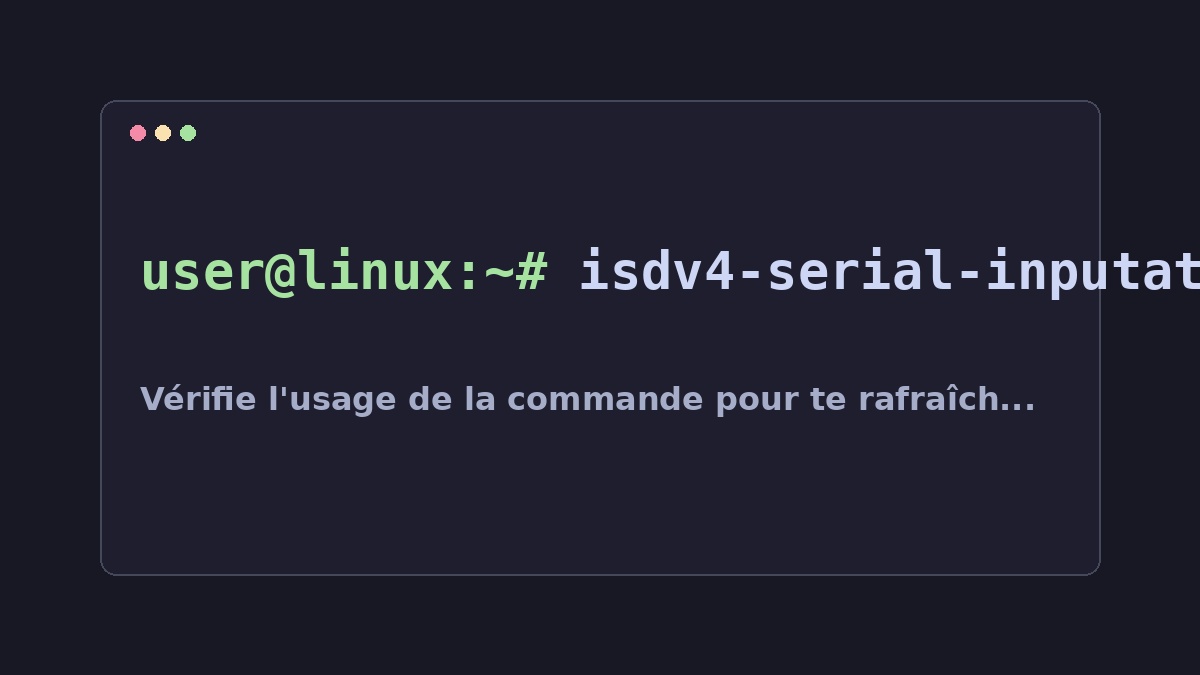 Illustration Linux pour la commande isdv4-serial-inputattach