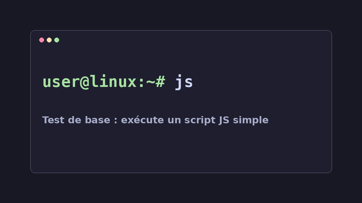 Illustration Linux pour la commande js