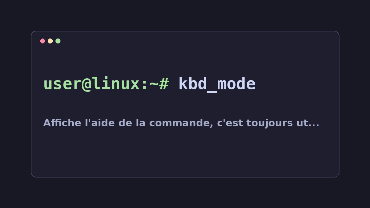 Illustration Linux pour la commande kbd_mode