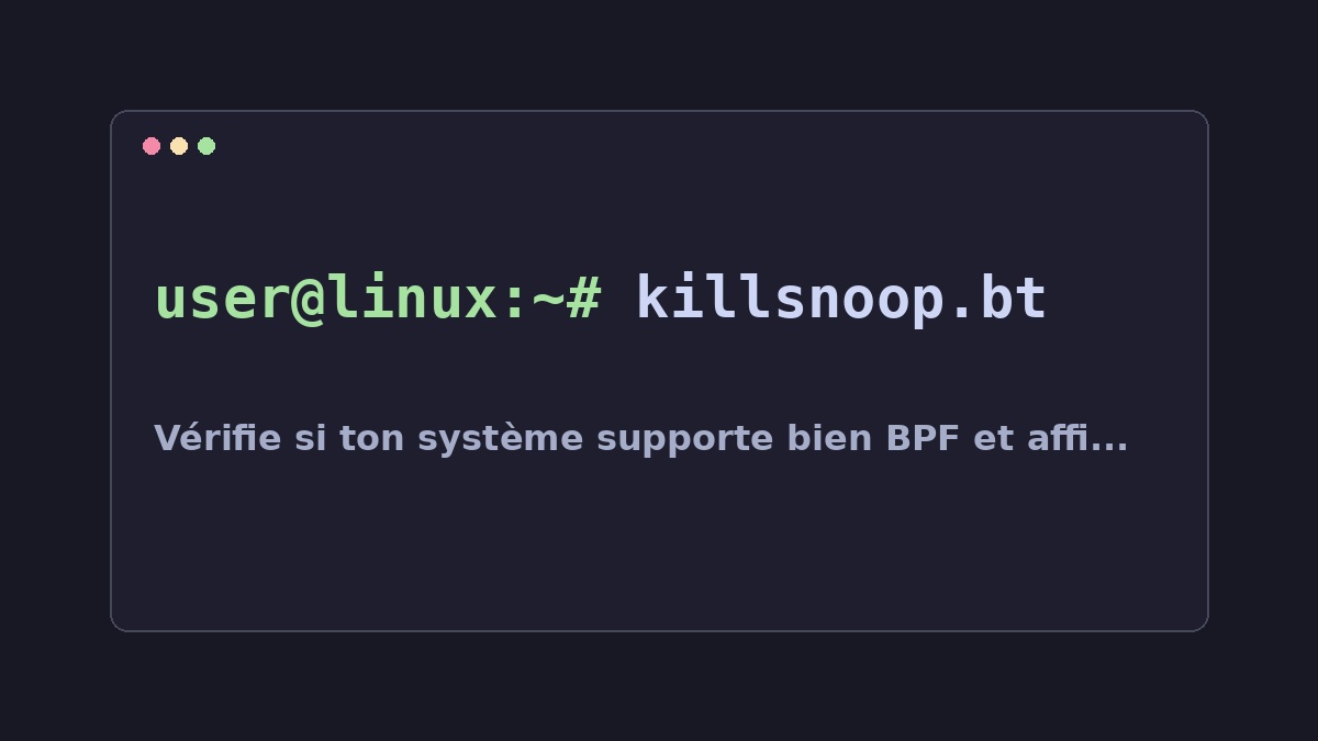 Illustration Linux pour la commande killsnoop.bt
