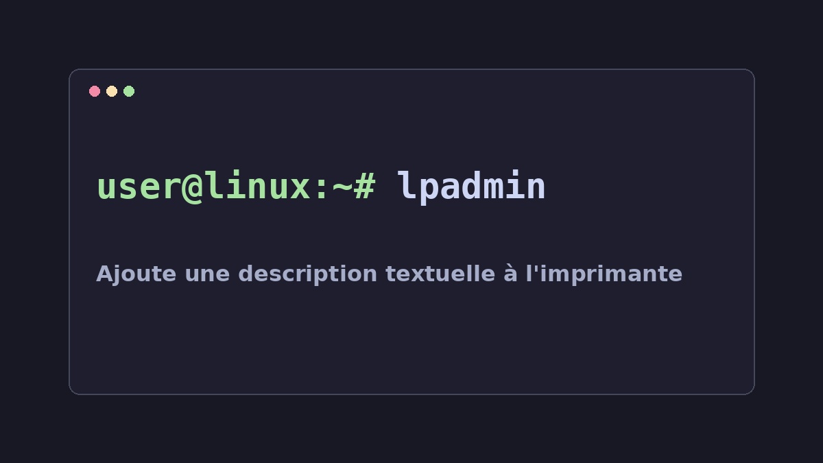 Illustration Linux pour la commande lpadmin