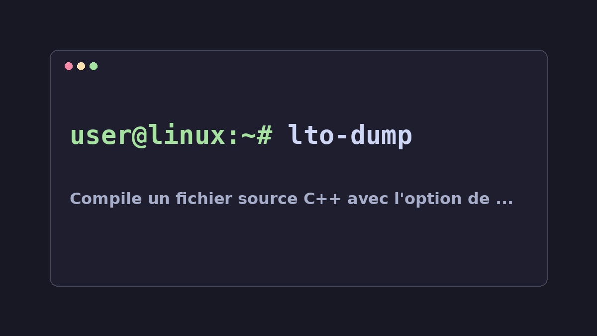 Illustration Linux pour la commande lto-dump
