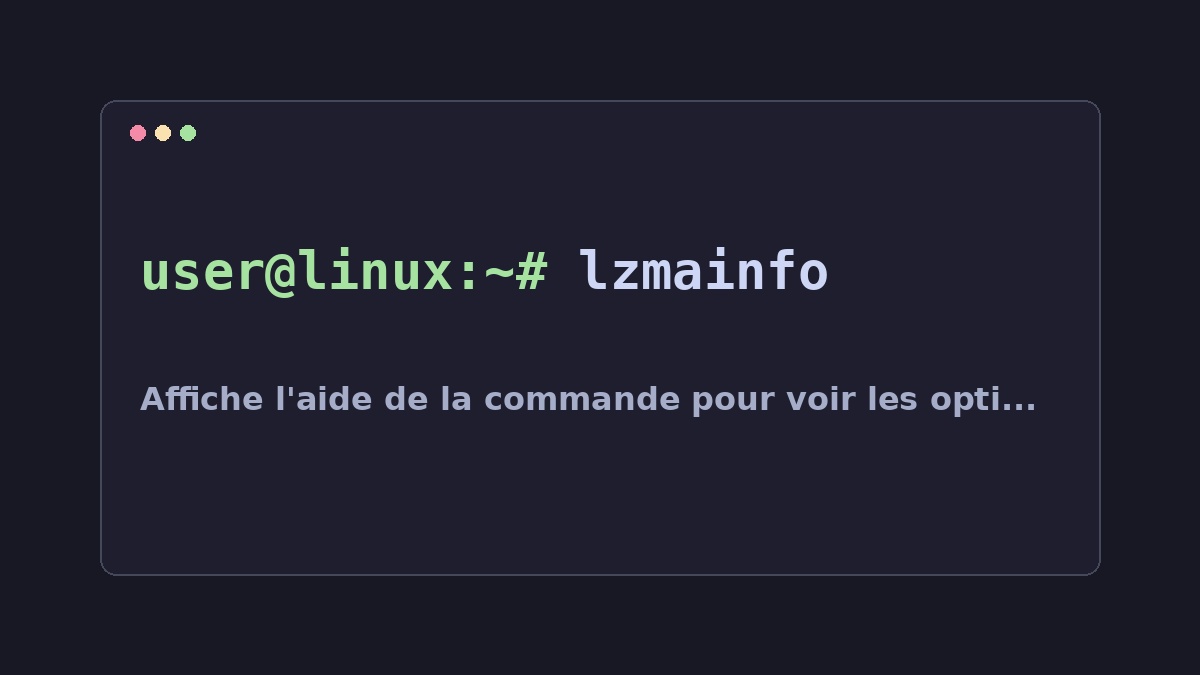 Illustration Linux pour la commande lzmainfo