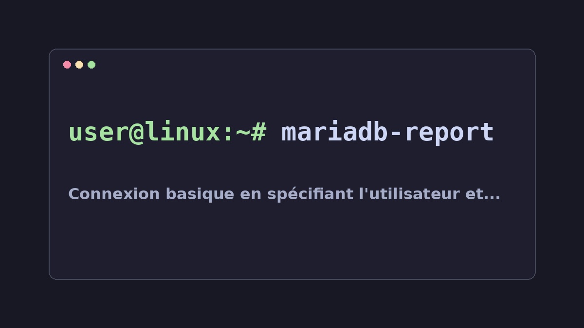 Illustration Linux pour la commande mariadb-report