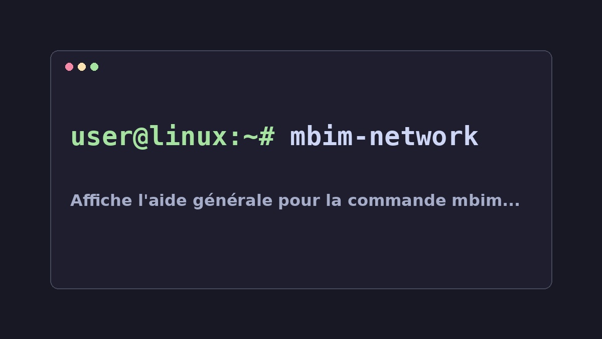 Illustration Linux pour la commande mbim-network