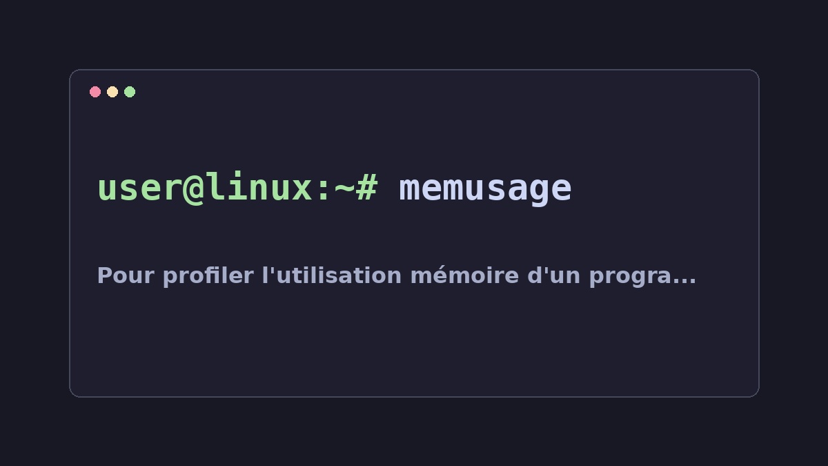 Illustration Linux pour la commande memusage
