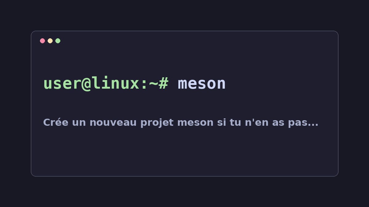Illustration Linux pour la commande meson