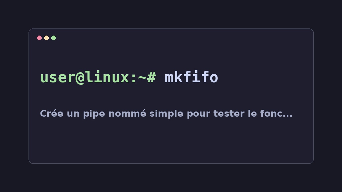 Illustration Linux pour la commande mkfifo