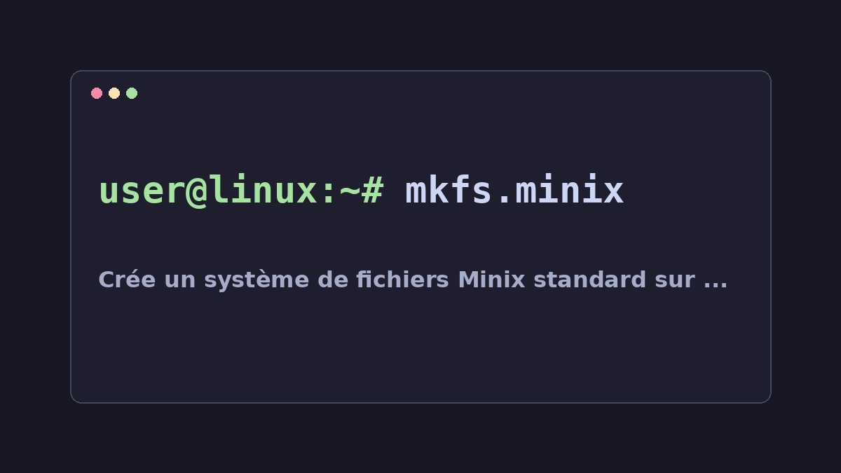 Illustration Linux pour la commande mkfs.minix