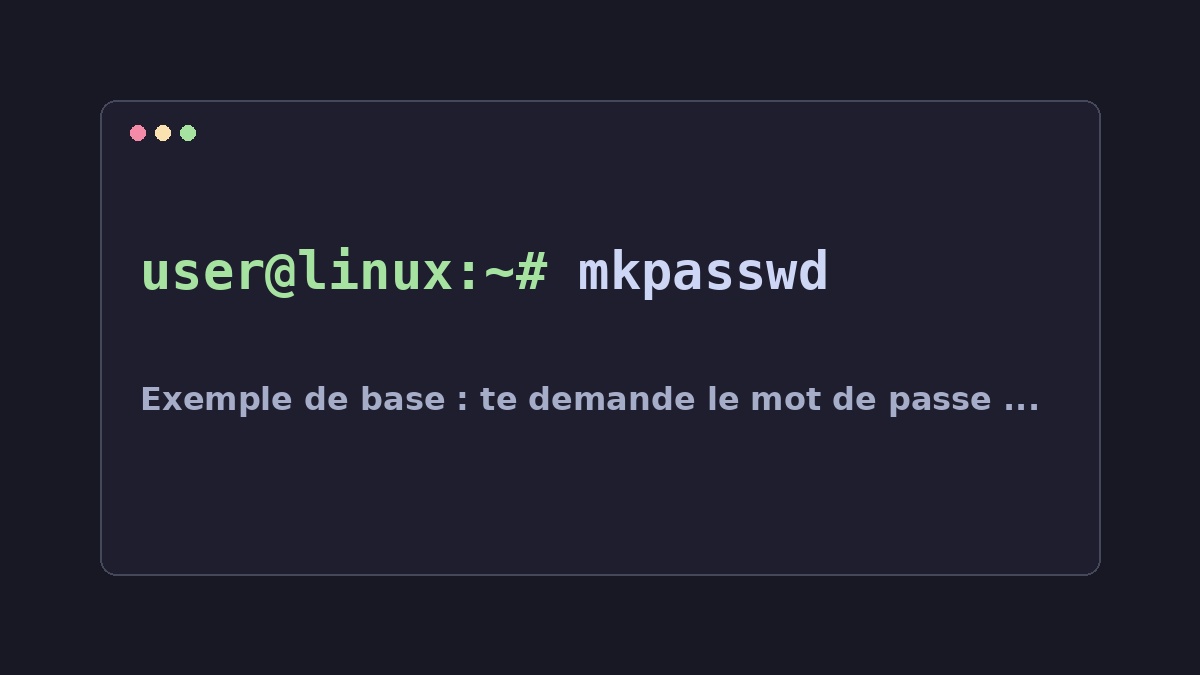 Illustration Linux pour la commande mkpasswd