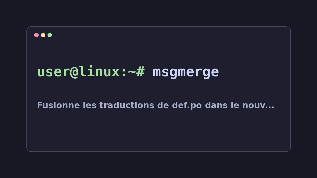 Illustration Linux pour la commande msgmerge