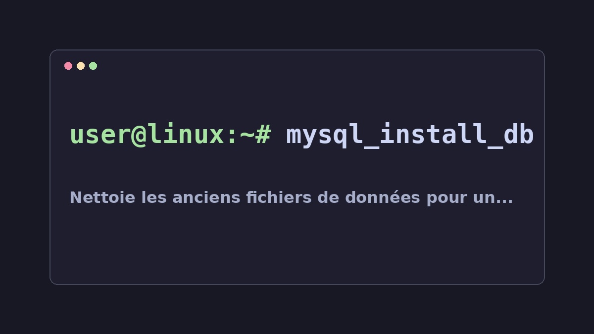 Illustration Linux pour la commande mysql_install_db