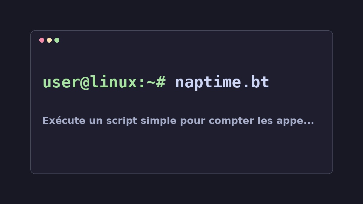 Illustration Linux pour la commande naptime.bt