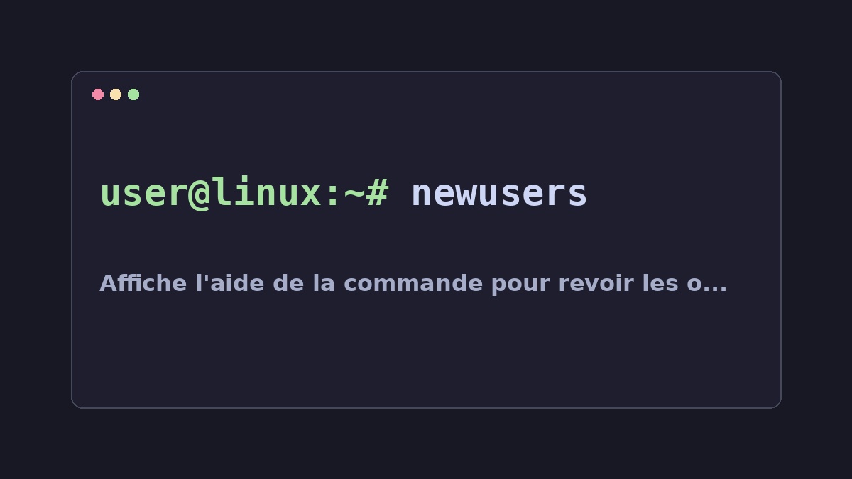 Illustration Linux pour la commande newusers