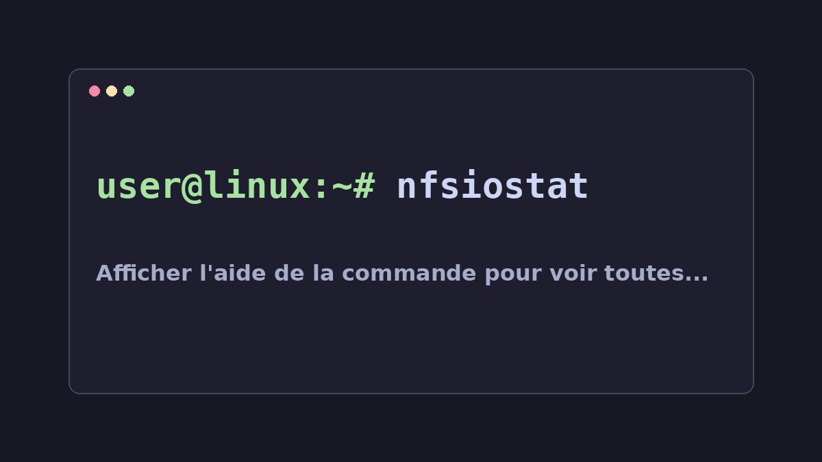 Illustration Linux pour la commande nfsiostat