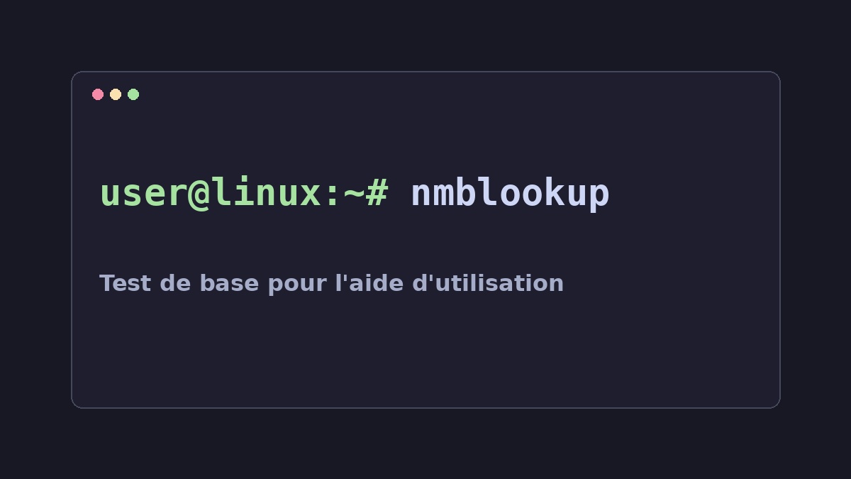 Illustration Linux pour la commande nmblookup