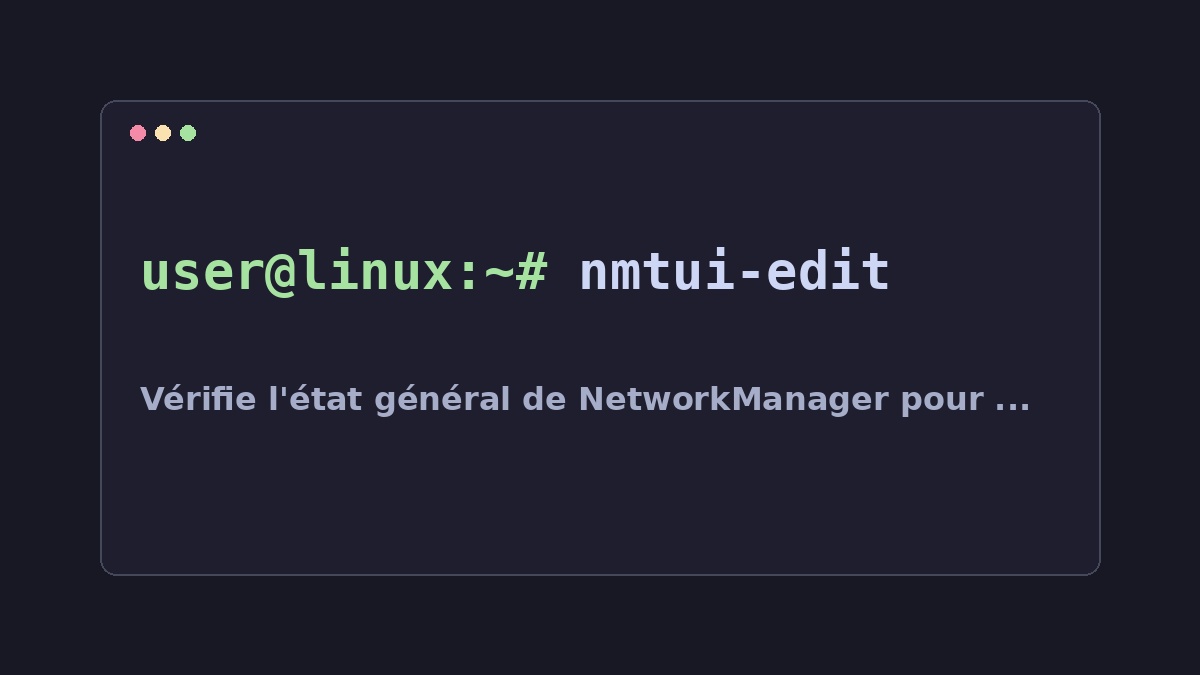 Illustration Linux pour la commande nmtui-edit