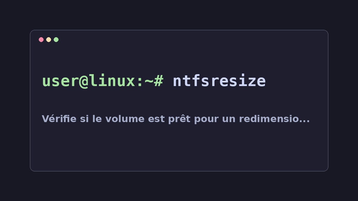 Illustration Linux pour la commande ntfsresize