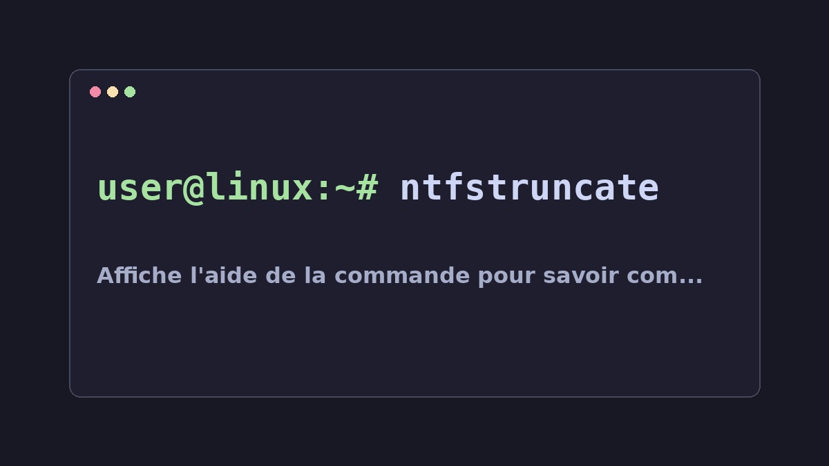 Illustration Linux pour la commande ntfstruncate