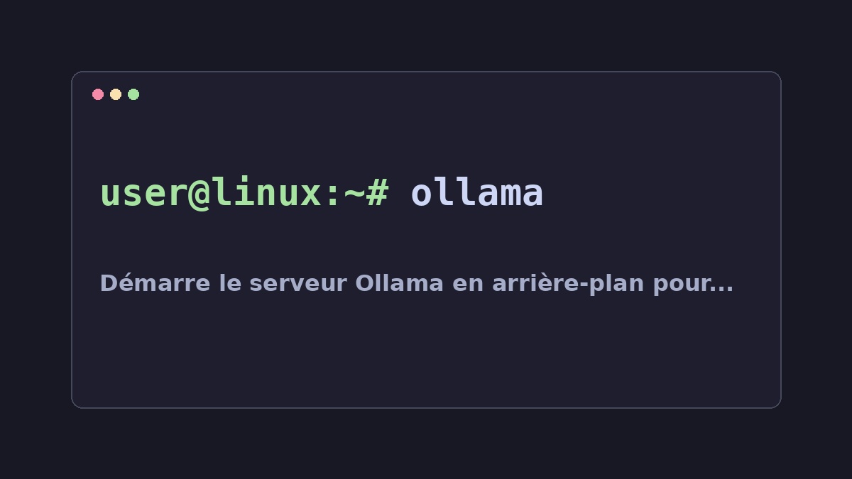 Illustration Linux pour la commande ollama