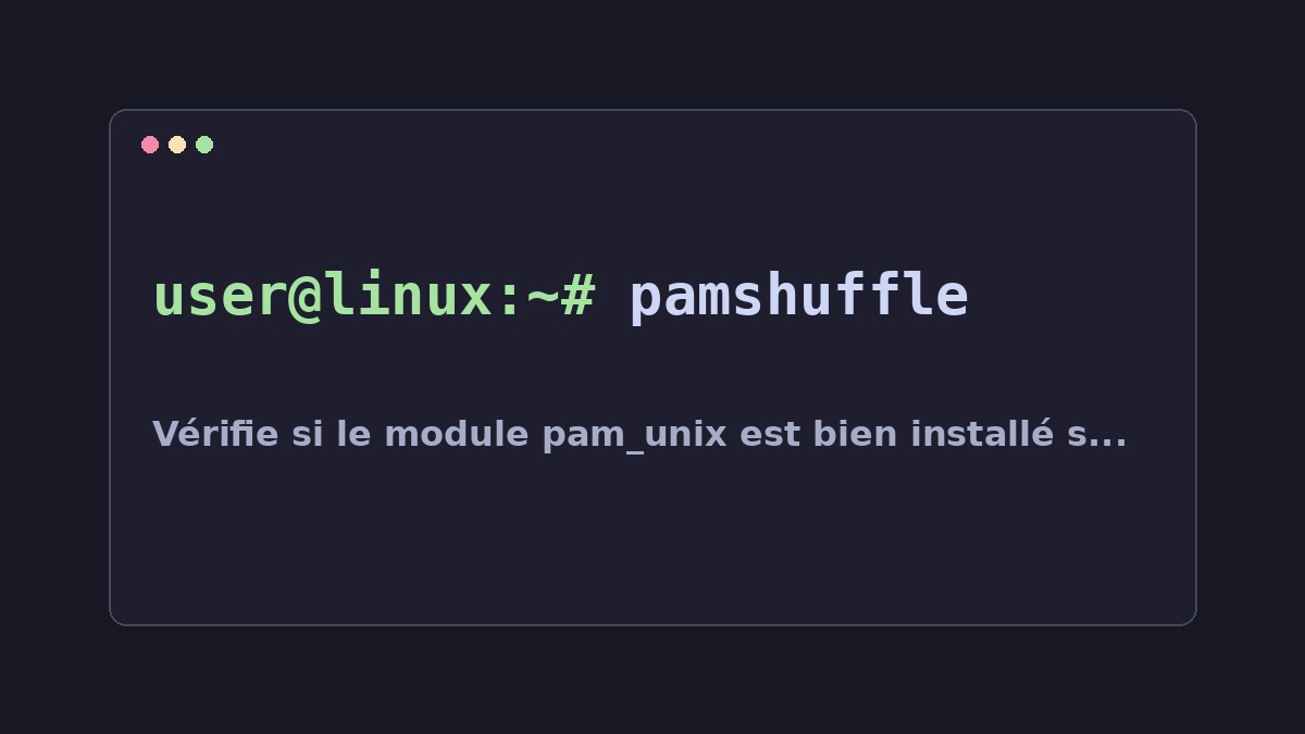 Illustration Linux pour la commande pamshuffle