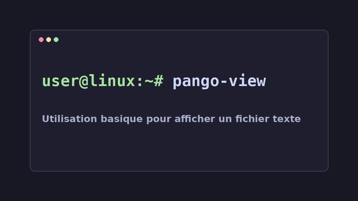 Illustration Linux pour la commande pango-view