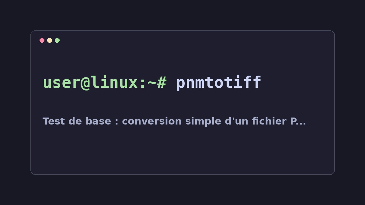 Illustration Linux pour la commande pnmtotiff