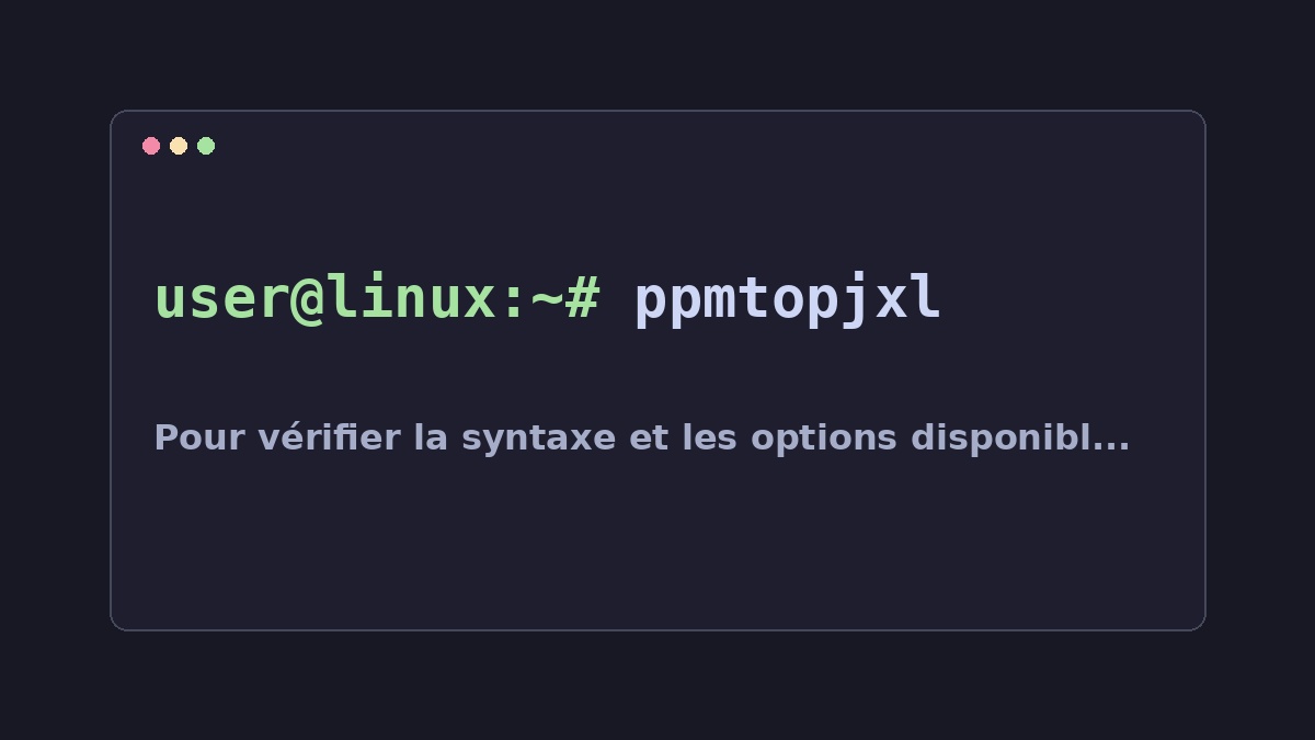 Illustration Linux pour la commande ppmtopjxl