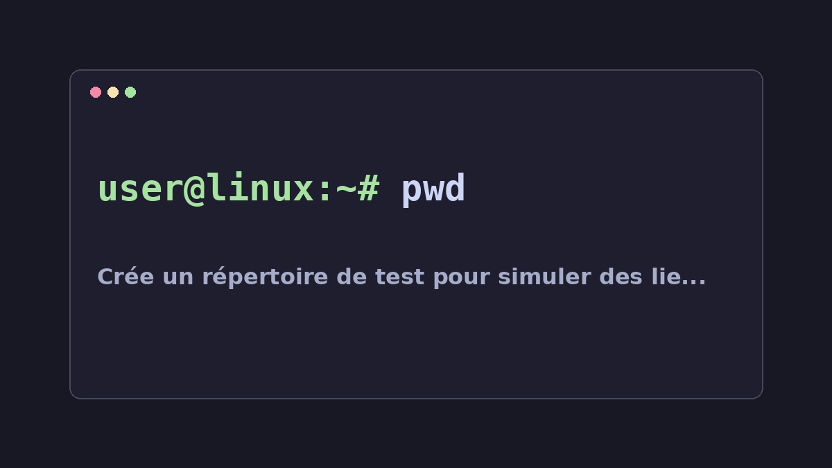Illustration Linux pour la commande pwd