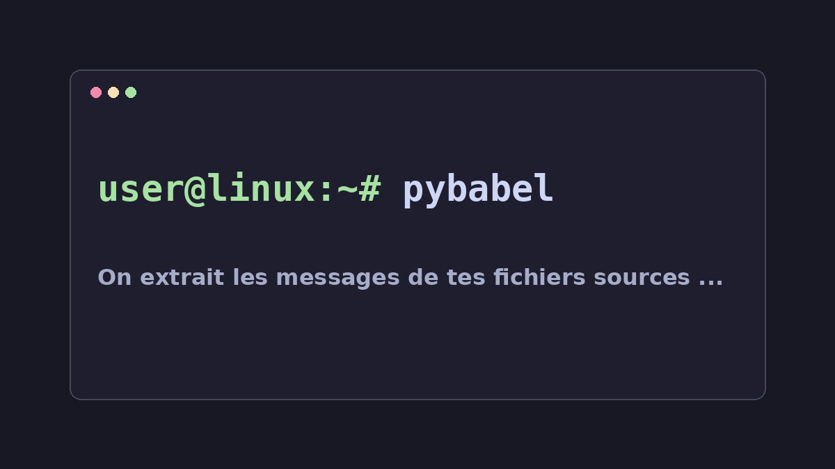 Illustration Linux pour la commande pybabel