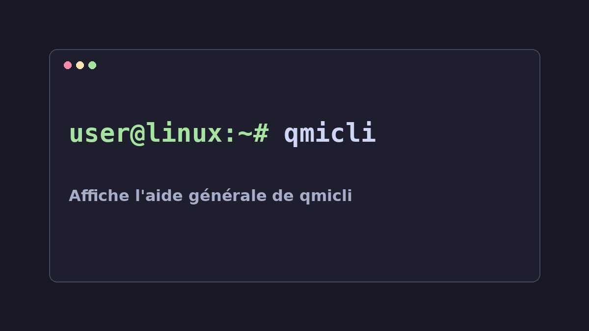 Illustration Linux pour la commande qmicli