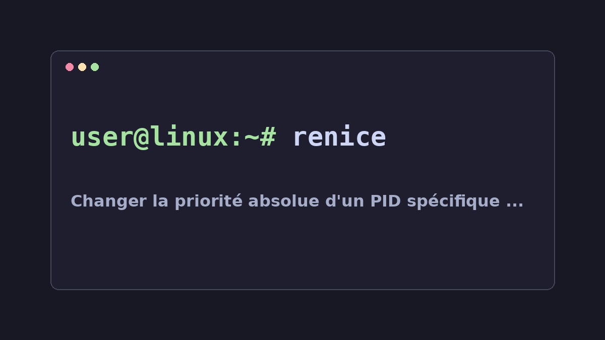 Illustration Linux pour la commande renice