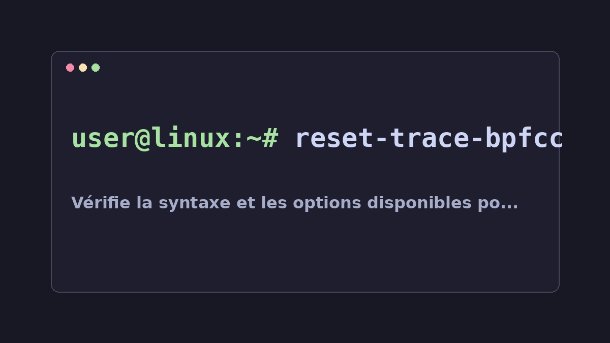 Illustration Linux pour la commande reset-trace-bpfcc