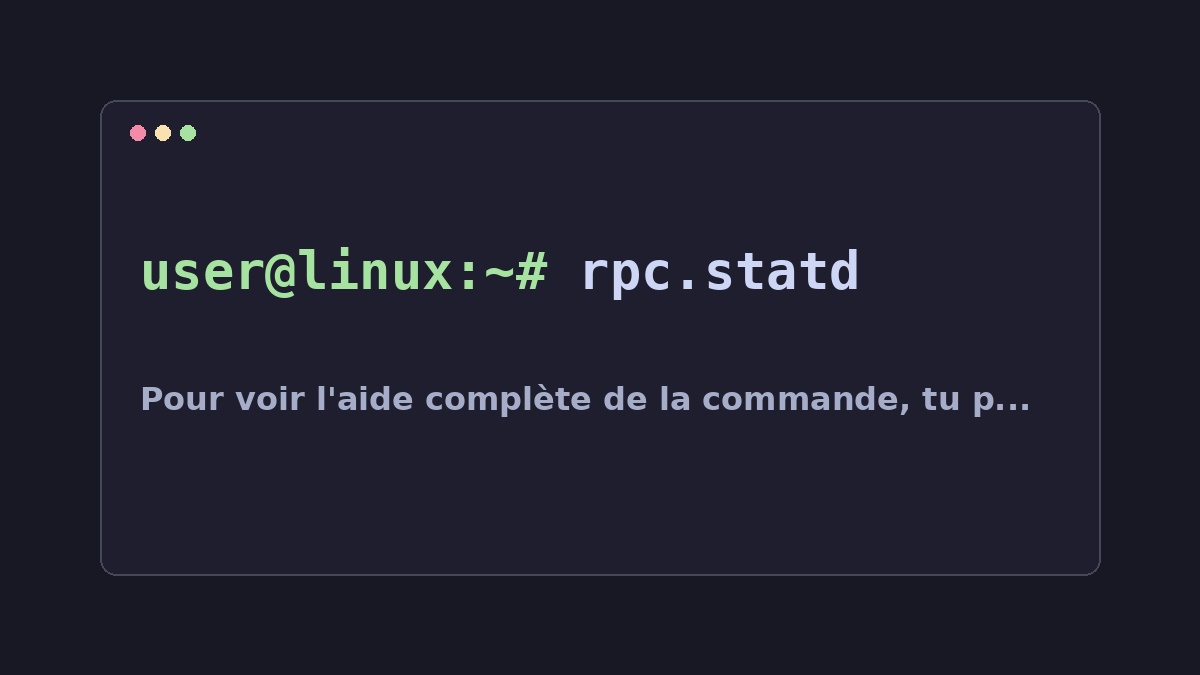 Illustration Linux pour la commande rpc.statd