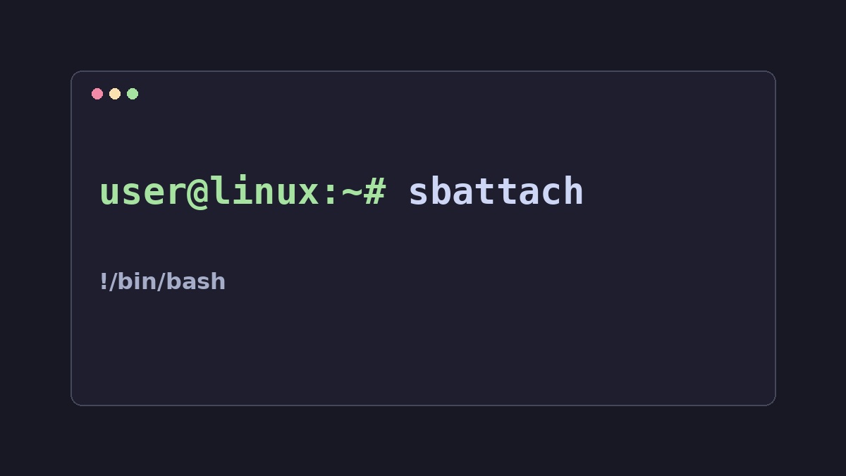 Illustration Linux pour la commande sbattach