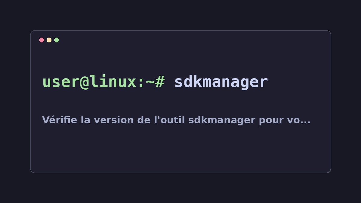 Illustration Linux pour la commande sdkmanager