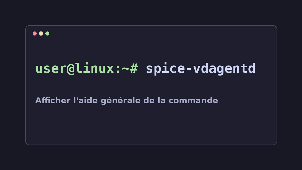 Illustration Linux pour la commande spice-vdagentd