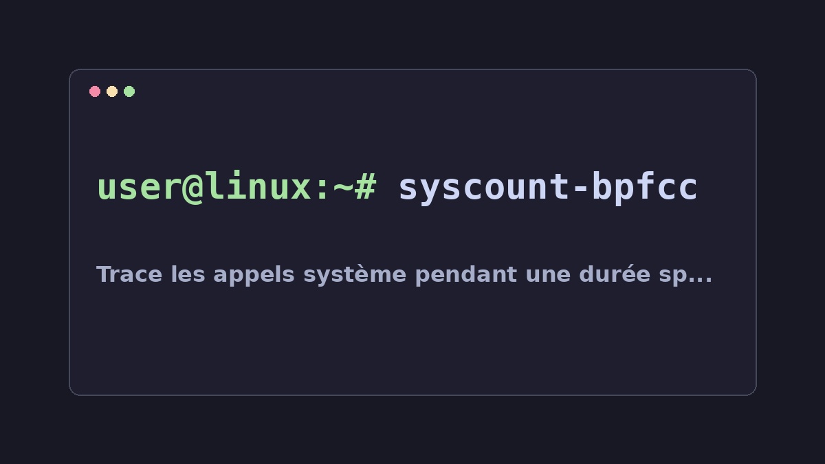 Illustration Linux pour la commande syscount-bpfcc