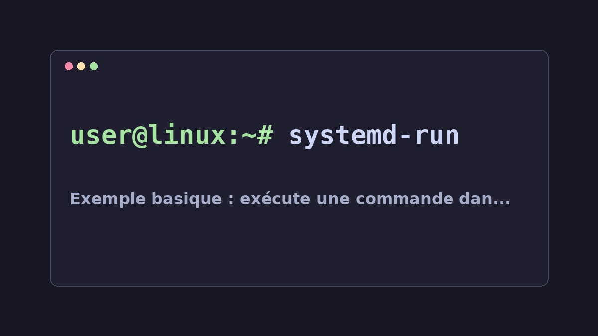 Illustration Linux pour la commande systemd-run