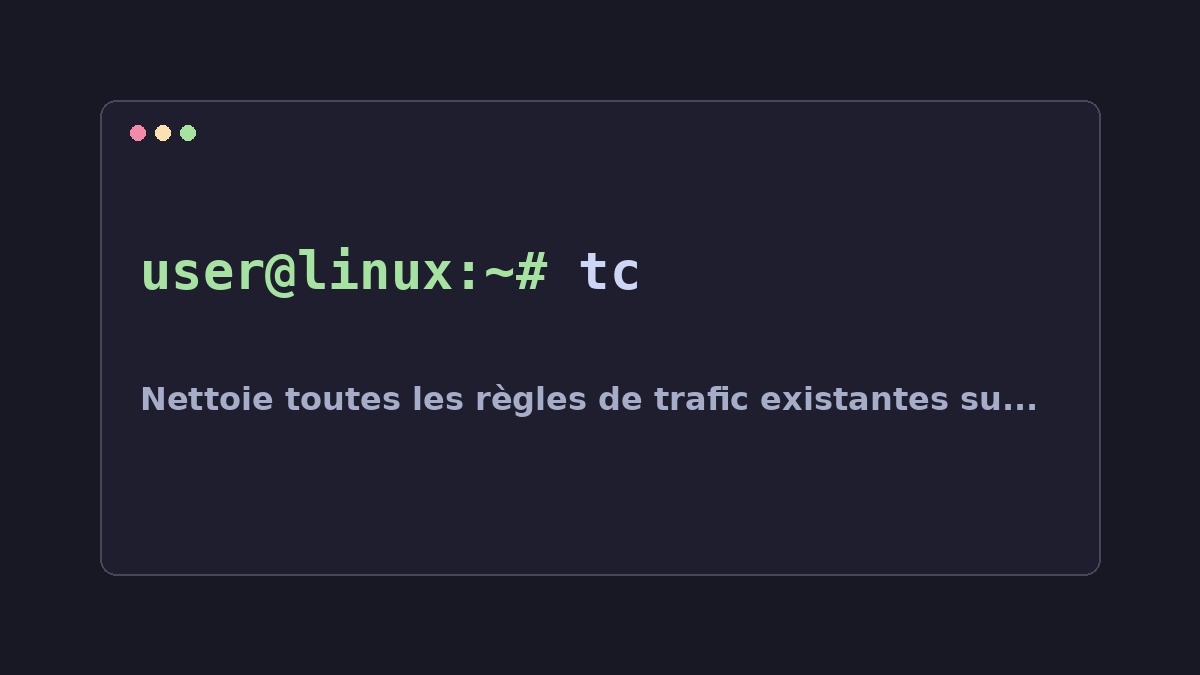 Illustration Linux pour la commande tc