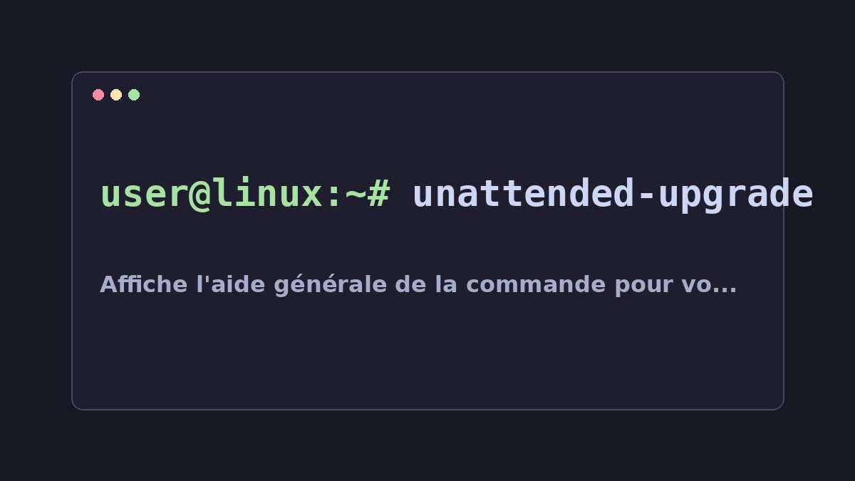Illustration Linux pour la commande unattended-upgrade
