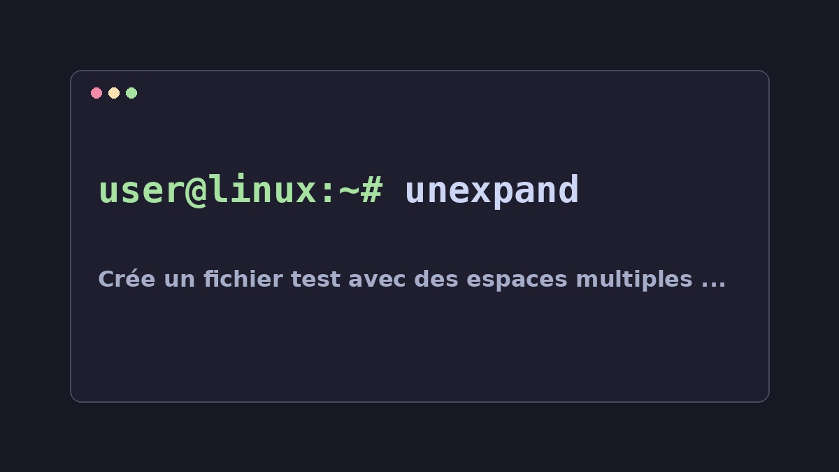 Illustration Linux pour la commande unexpand