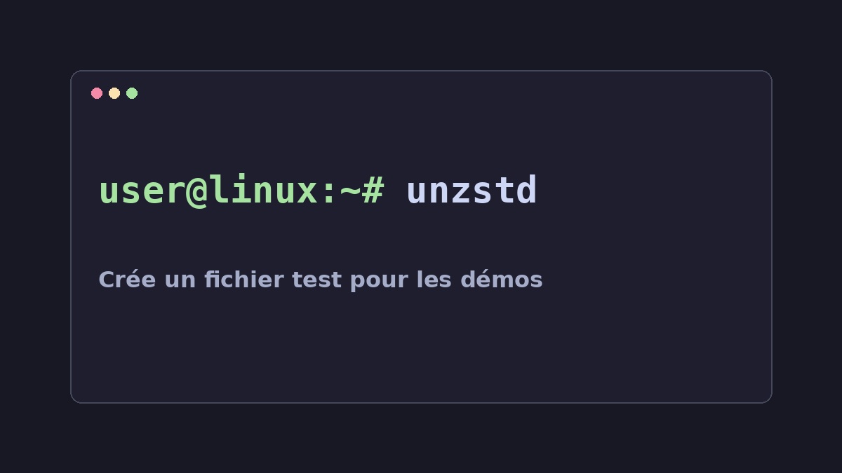 Illustration Linux pour la commande unzstd