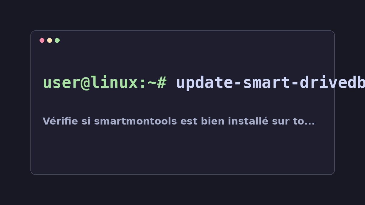 Illustration Linux pour la commande update-smart-drivedb
