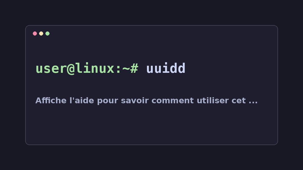 Illustration Linux pour la commande uuidd