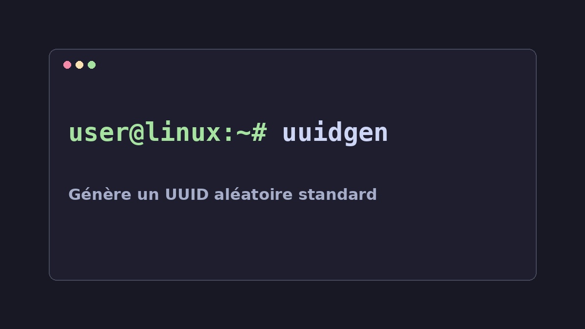 Illustration Linux pour la commande uuidgen
