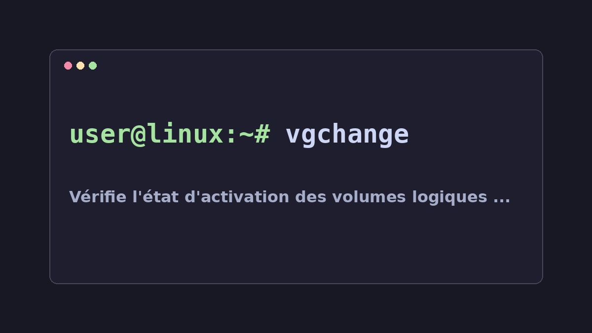Illustration Linux pour la commande vgchange