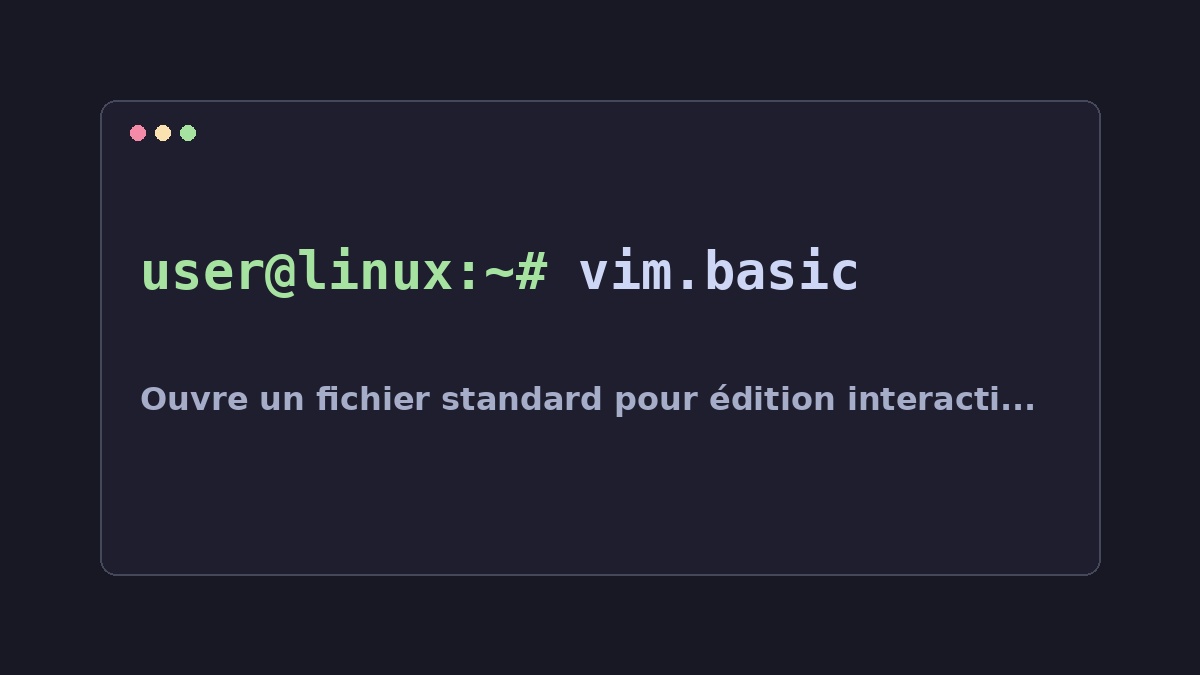 Illustration Linux pour la commande vim.basic